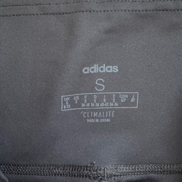 Adidas Climalite Ankle Pocket Leggings in Black/White Stripe - Picture 5 of 5